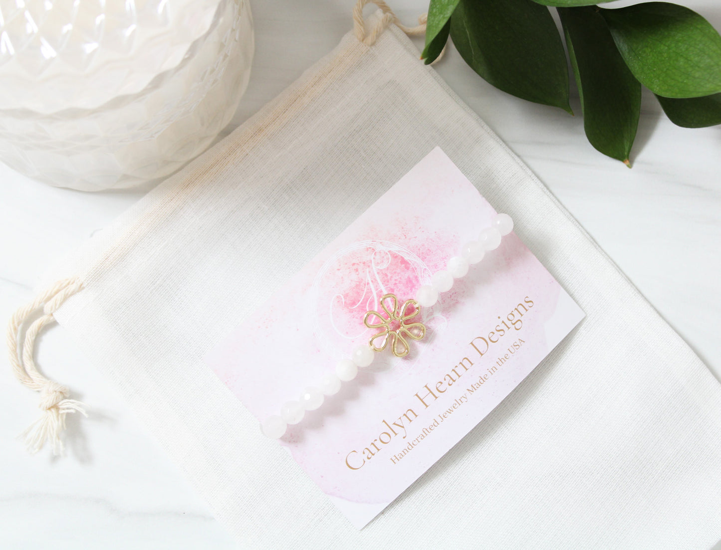 Joyful Beaded Flower Bracelet