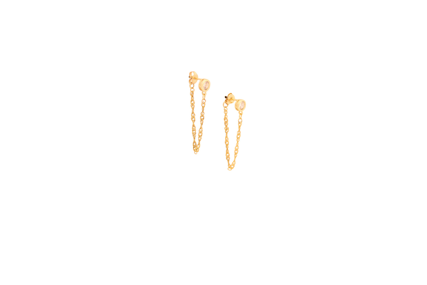 Brilliant Chain Hoop Earrings