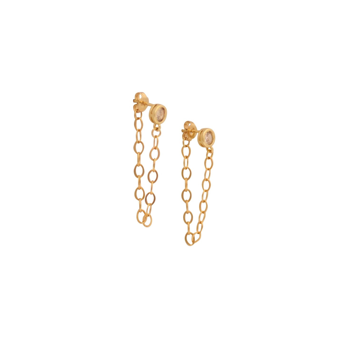 Shine Hoop Chain Earrings
