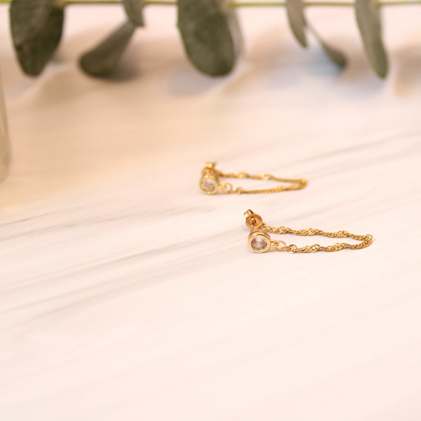 Brilliant Chain Hoop Earrings