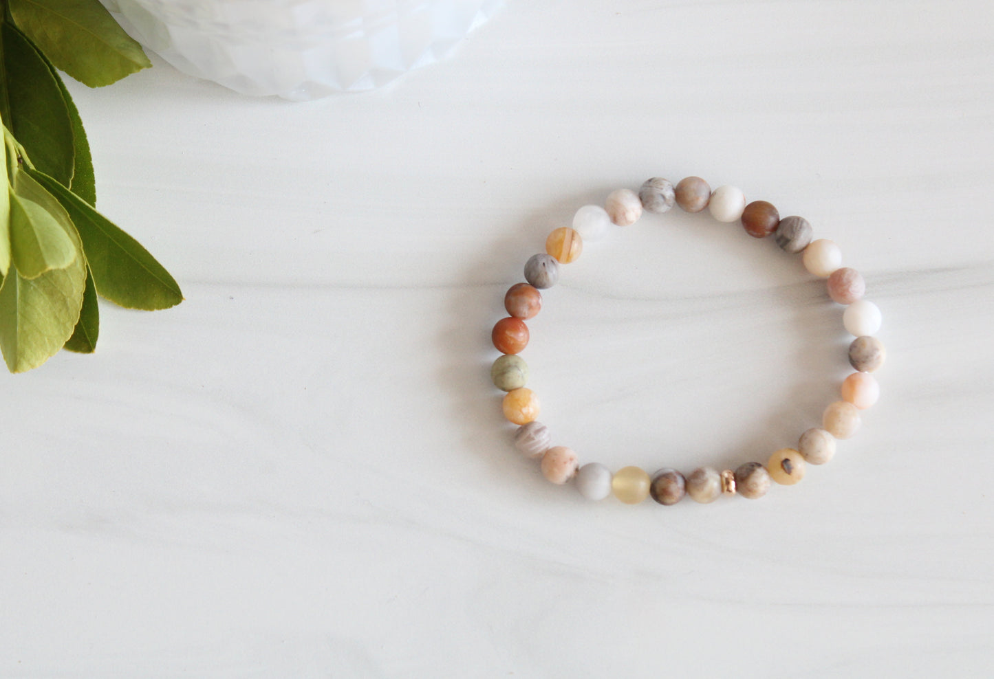 Bamboo Leaf Agate Bracelet