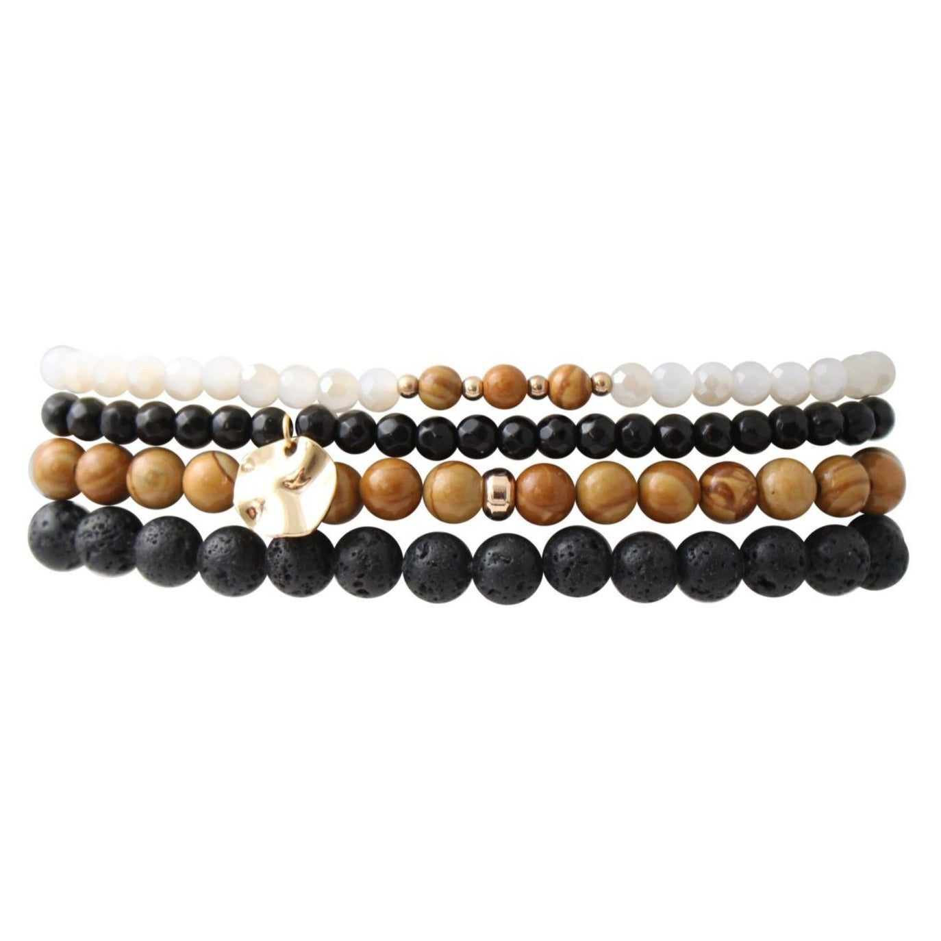 Essential Oil Grounded Bracelet Stack