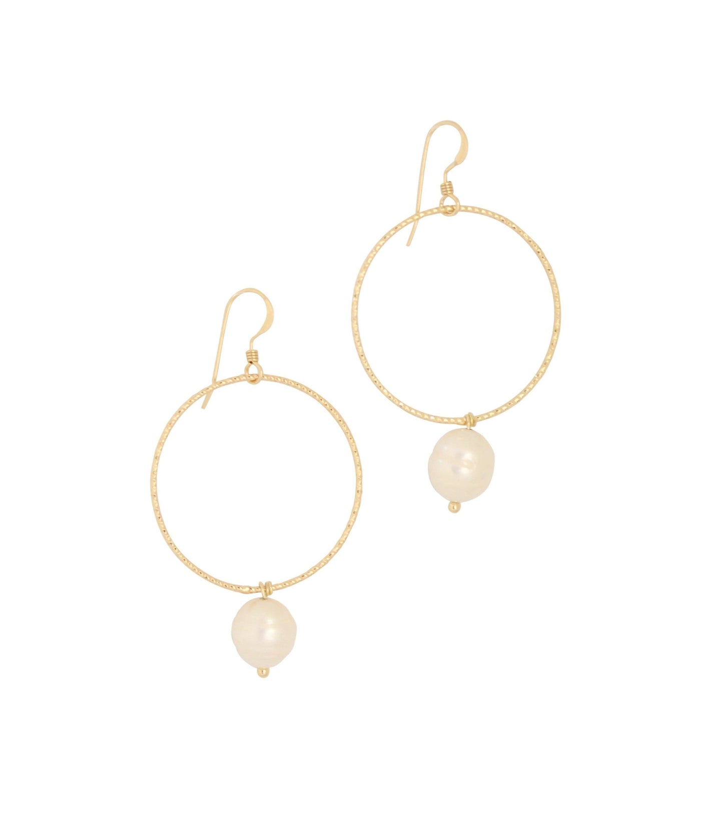 Radiant Pearl Hoop Earrings