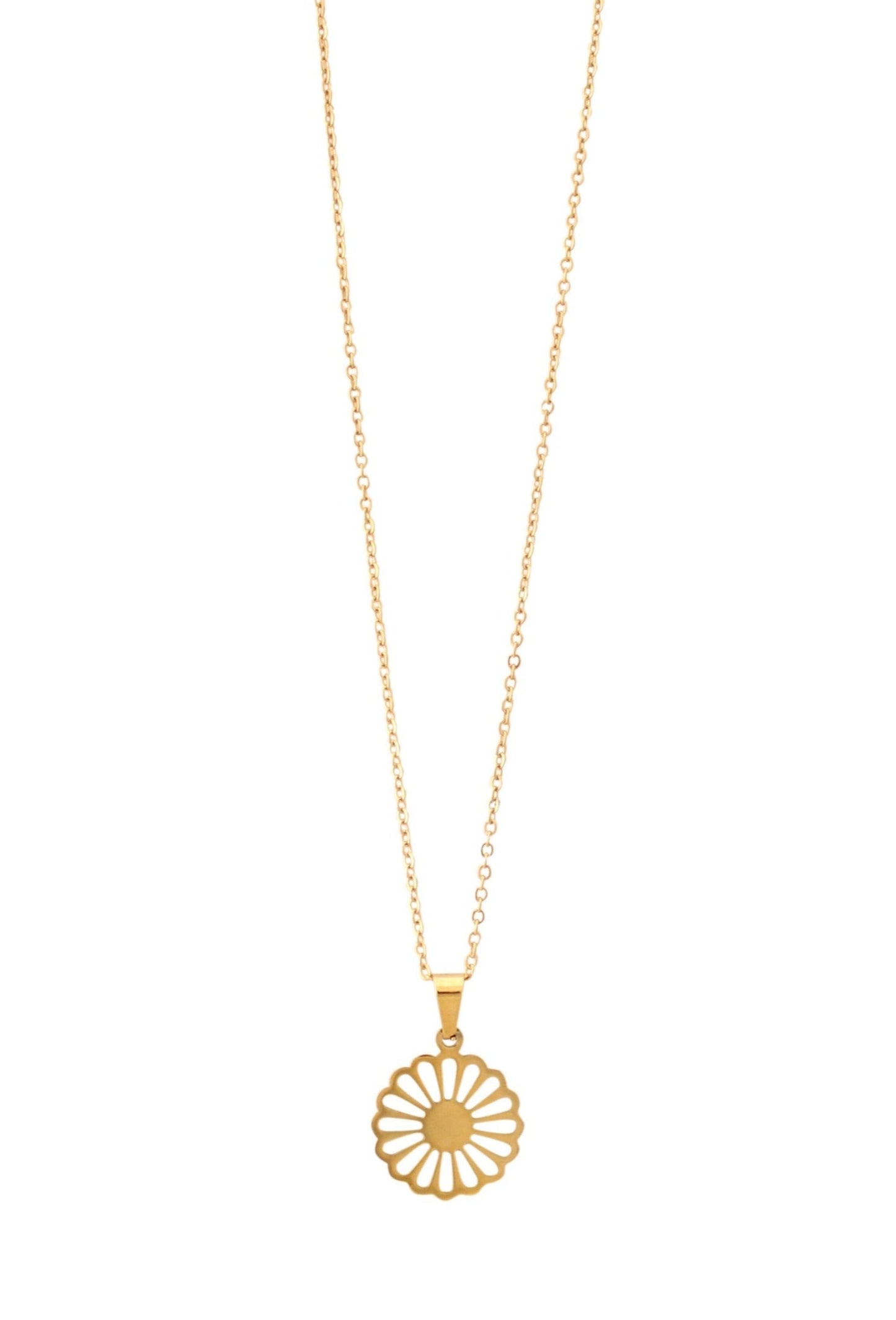 Blossom Flower Necklace in Gold