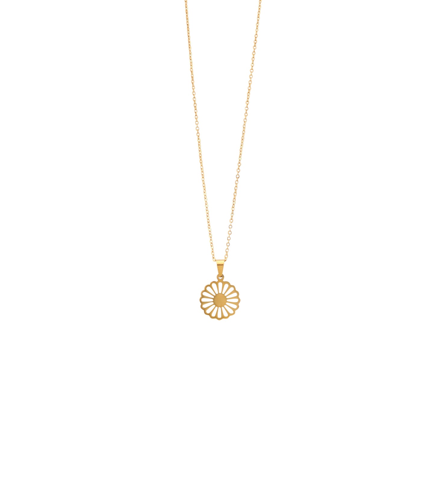 Blossom Flower Necklace in Gold