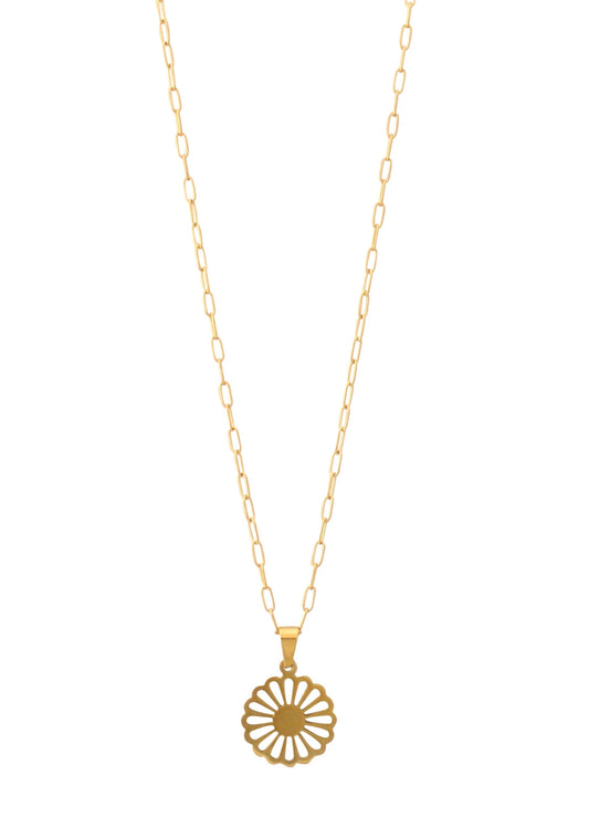 Blush Flower Necklace in Gold