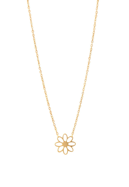 Bloom Flower Necklace in Gold