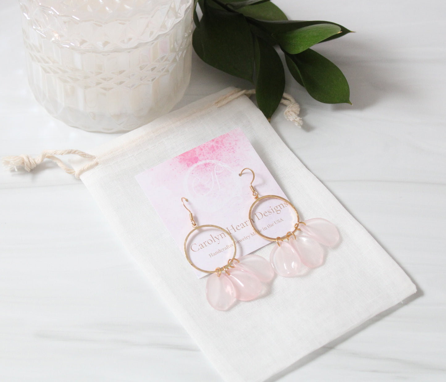 Blush Hoop Earrings