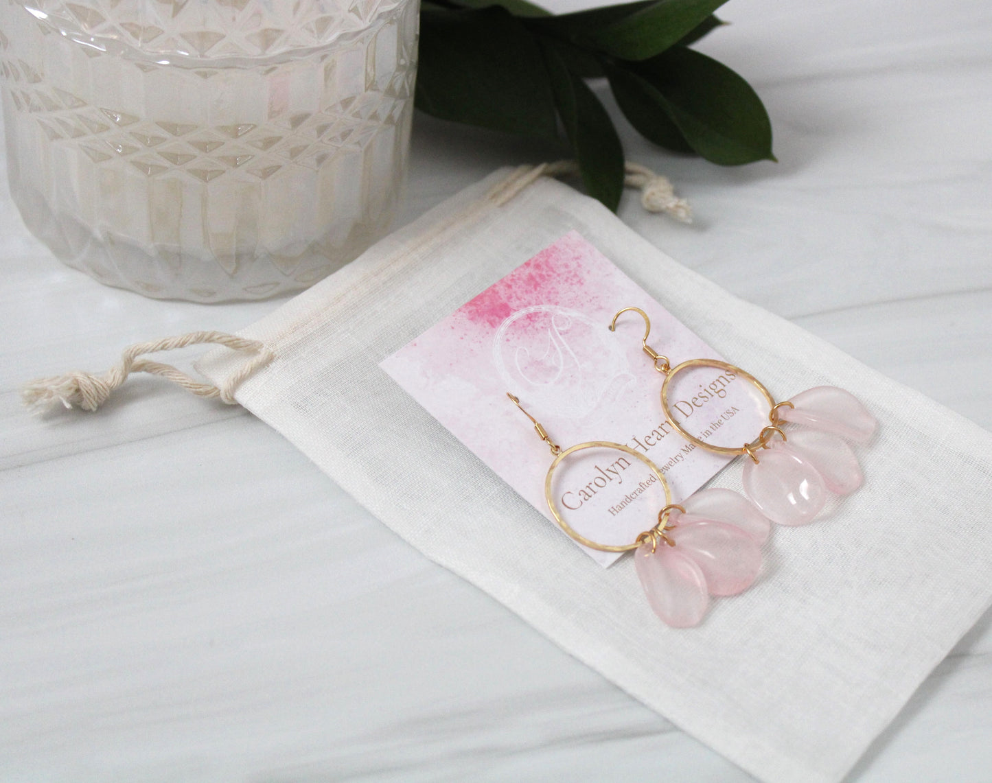 Blush Hoop Earrings