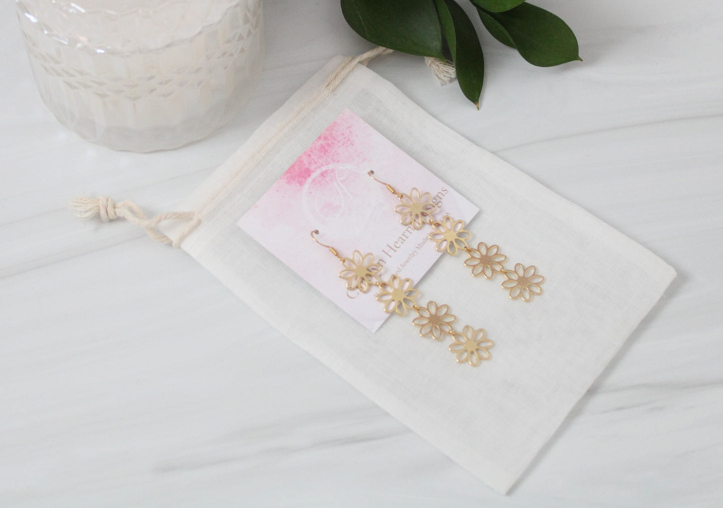 Bloom Flower Dangle Earrings