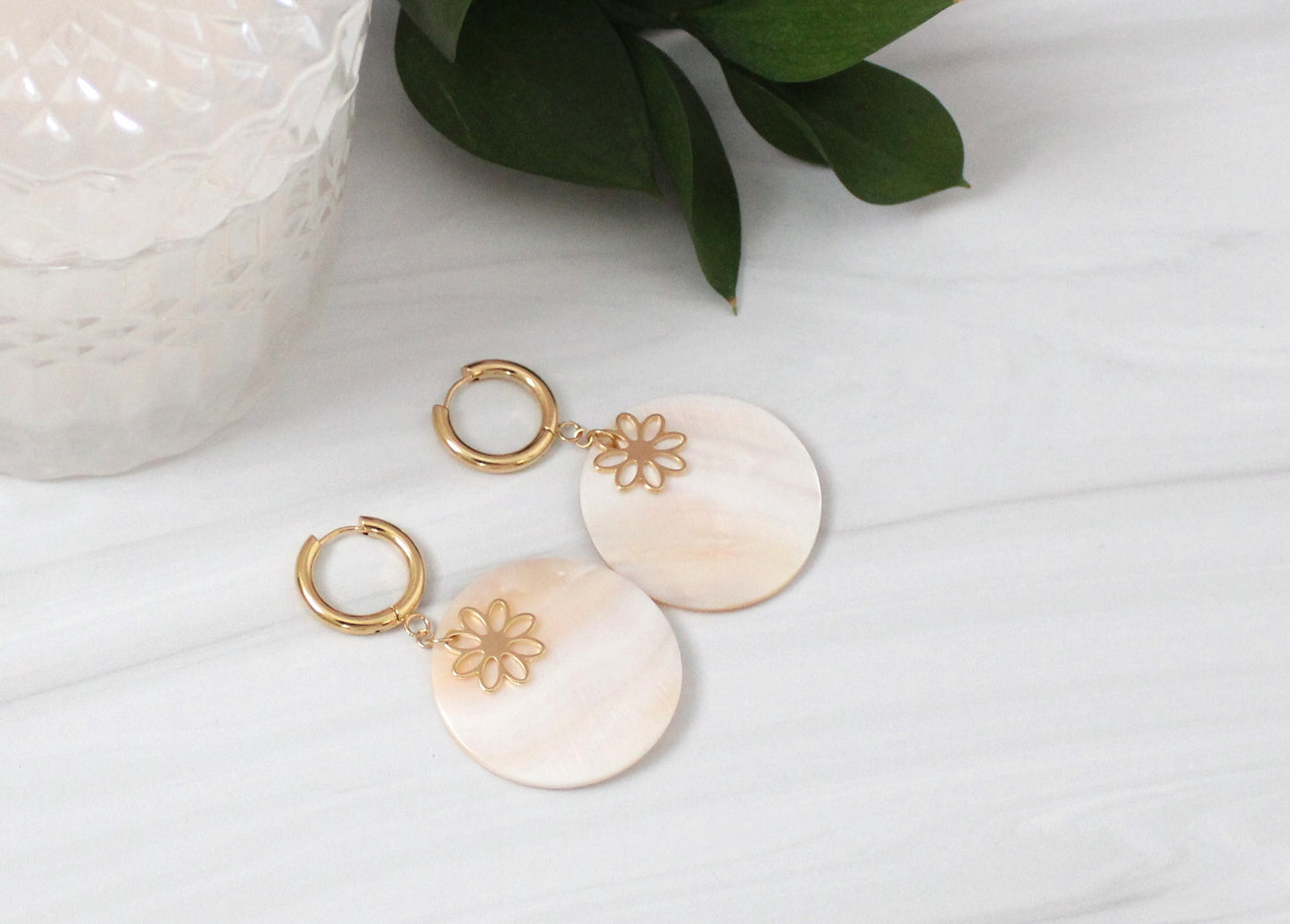 Joy Huggie Shell Earrings