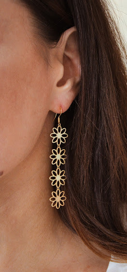 Bloom Flower Dangle Earrings