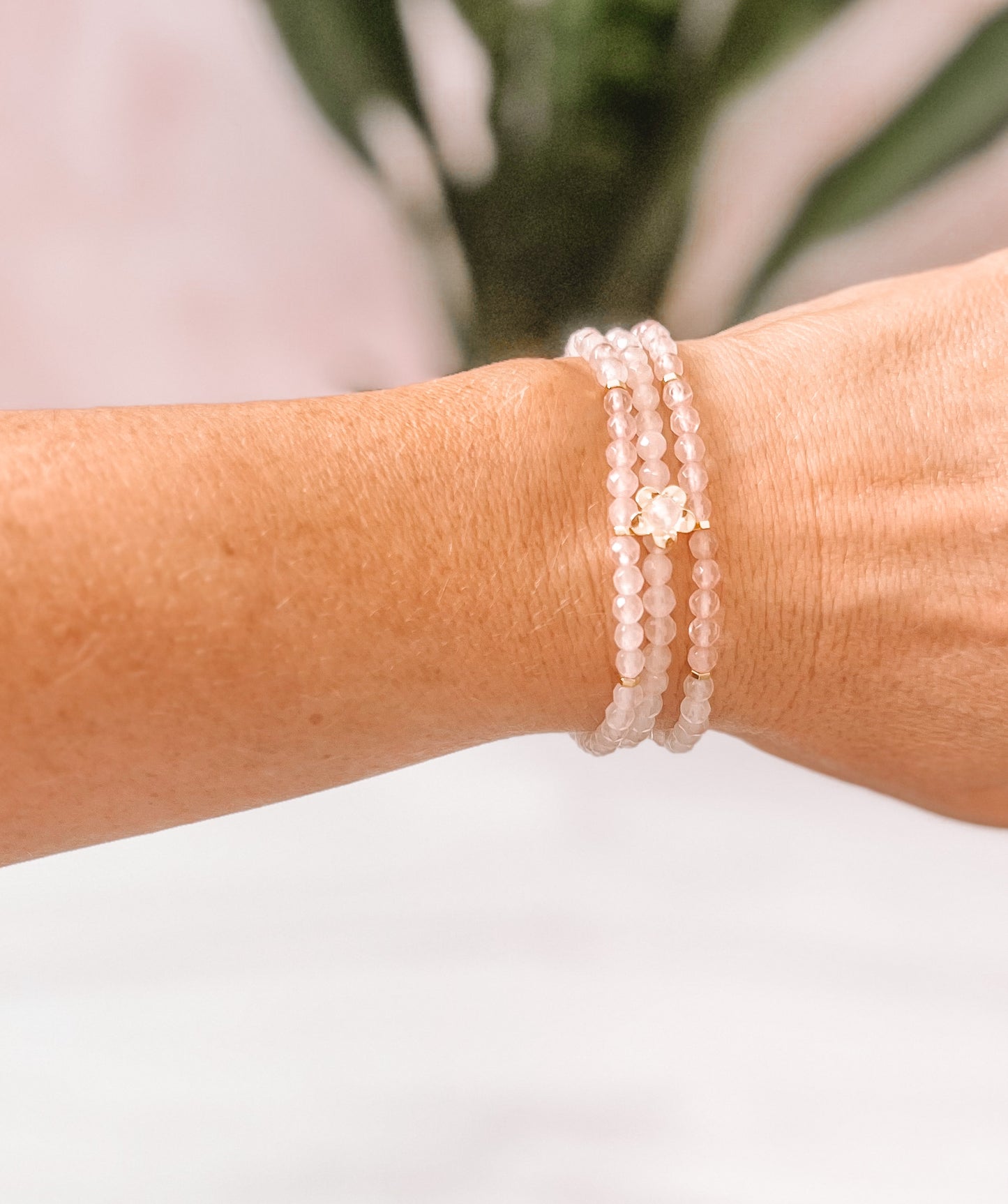 Love Rose Quartz Bracelet Stack