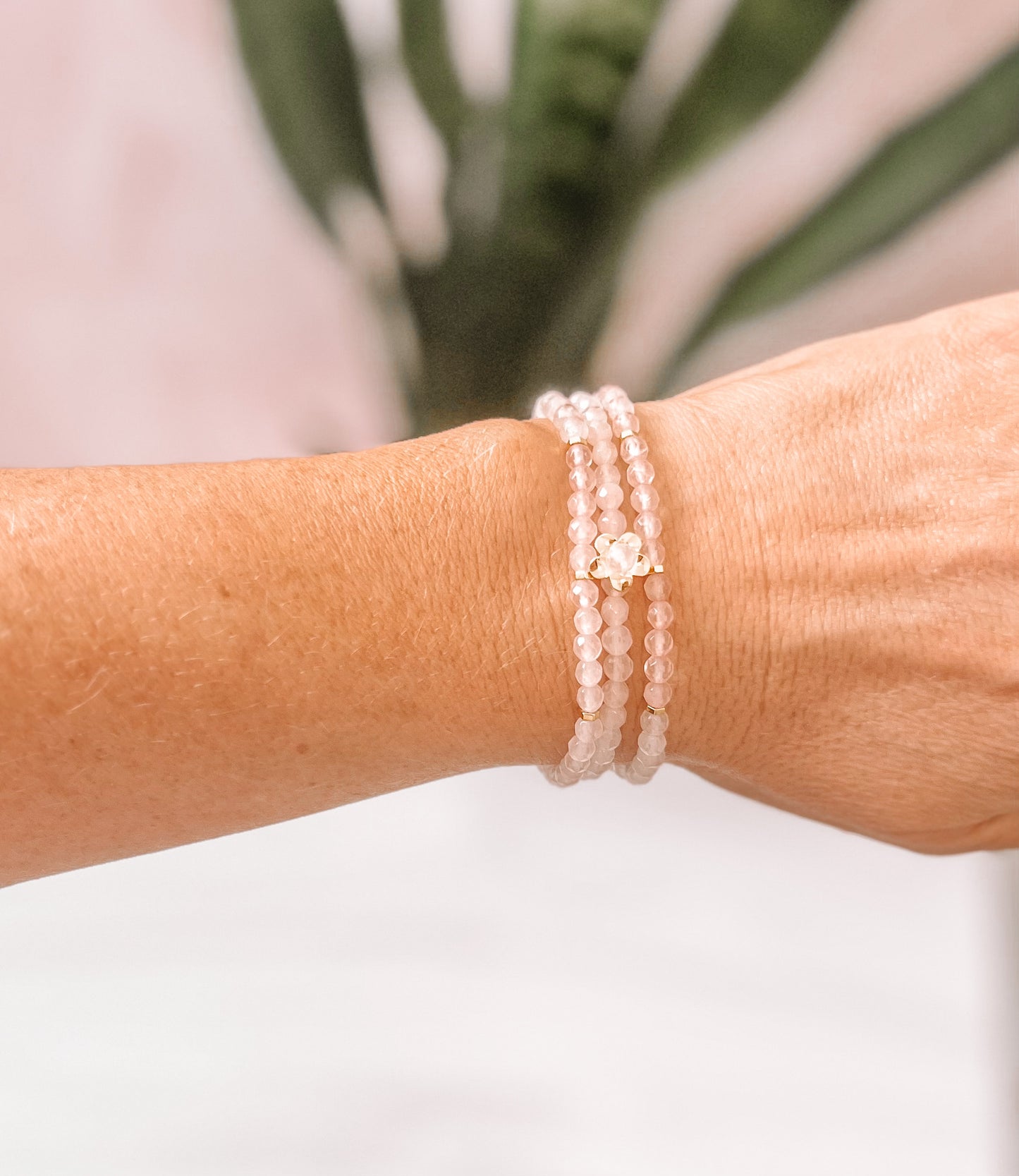 Love Rose Quartz Bracelet Stack