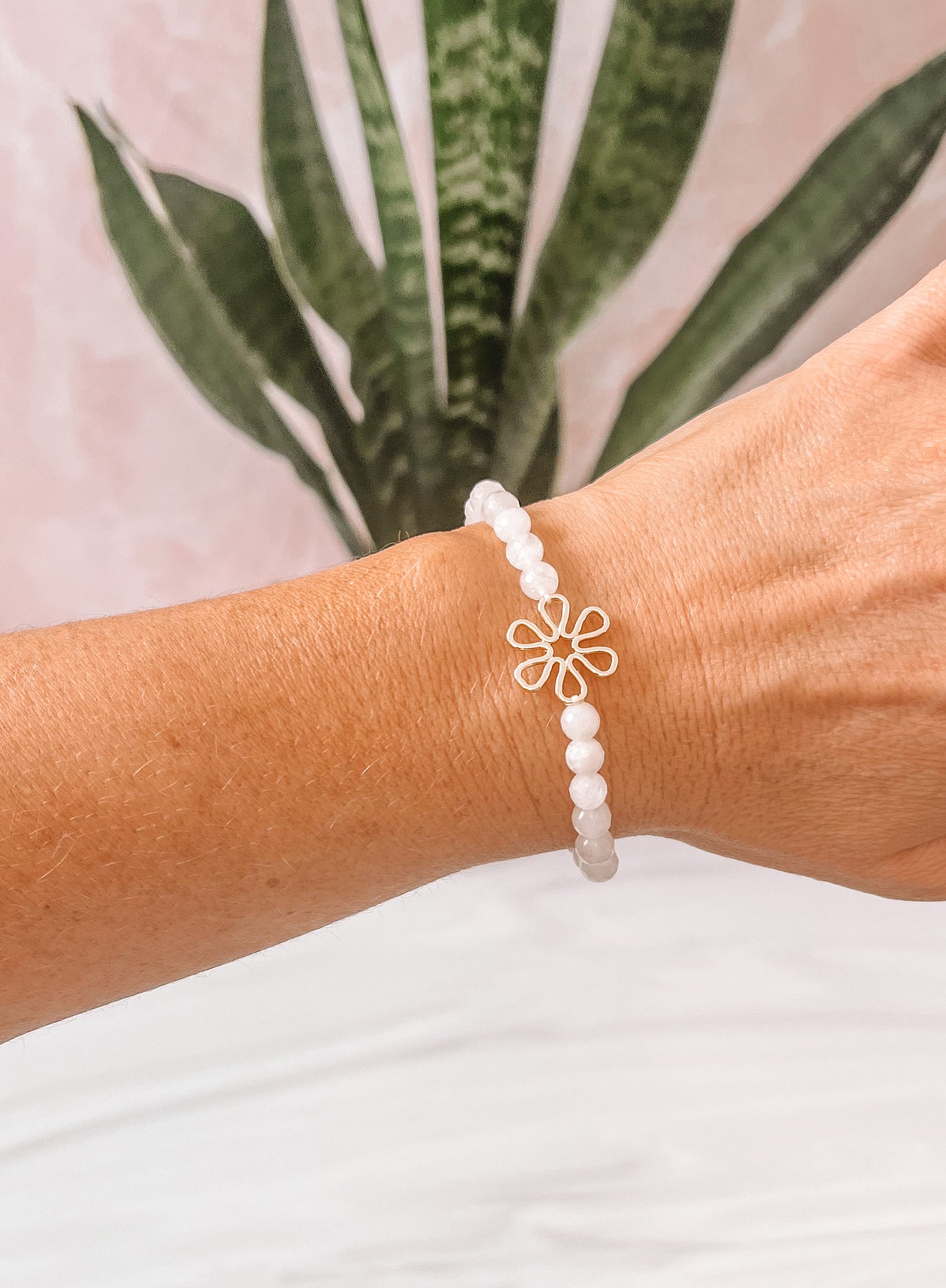 Joyful Beaded Flower Bracelet