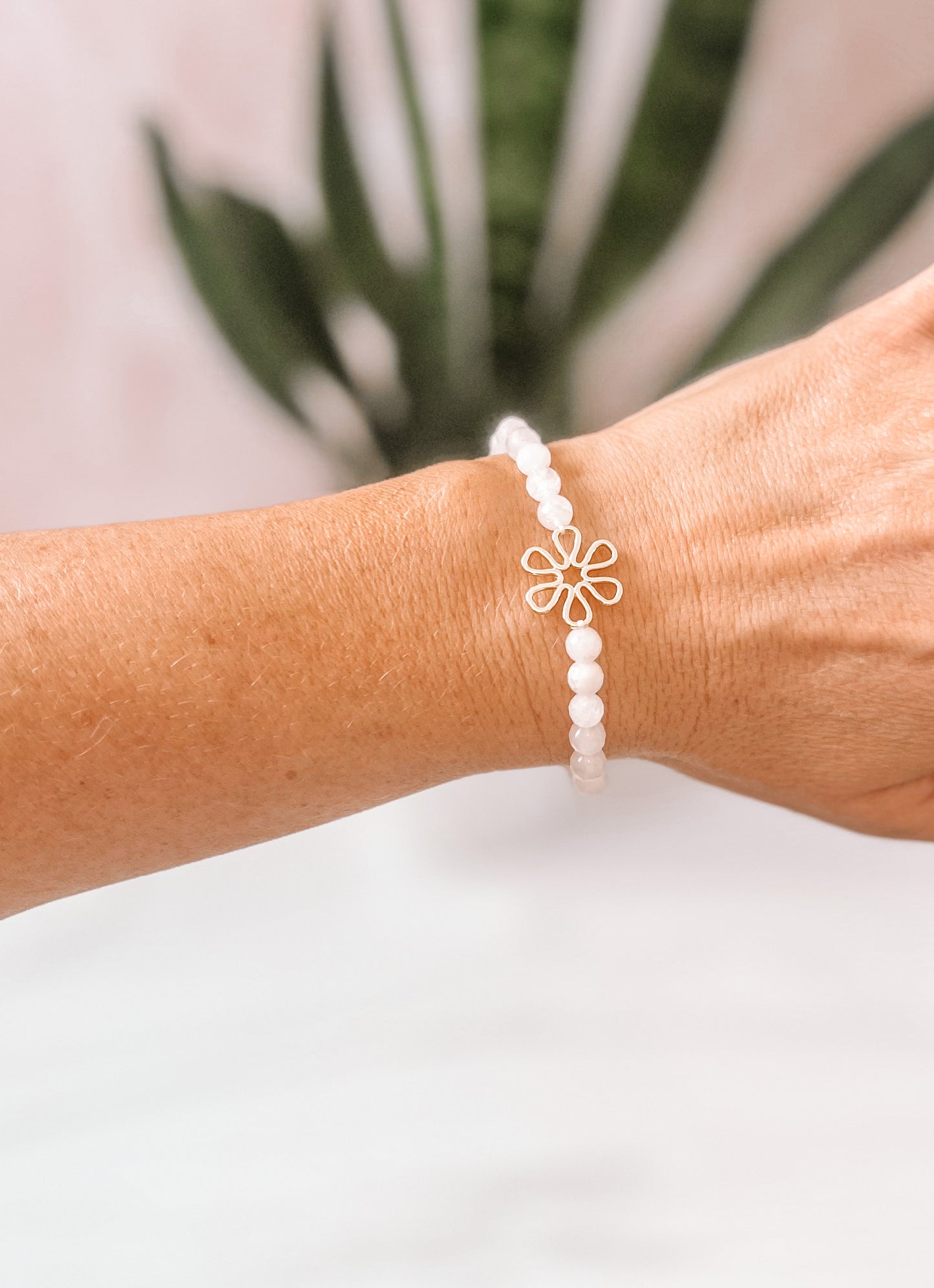 Joyful Beaded Flower Bracelet
