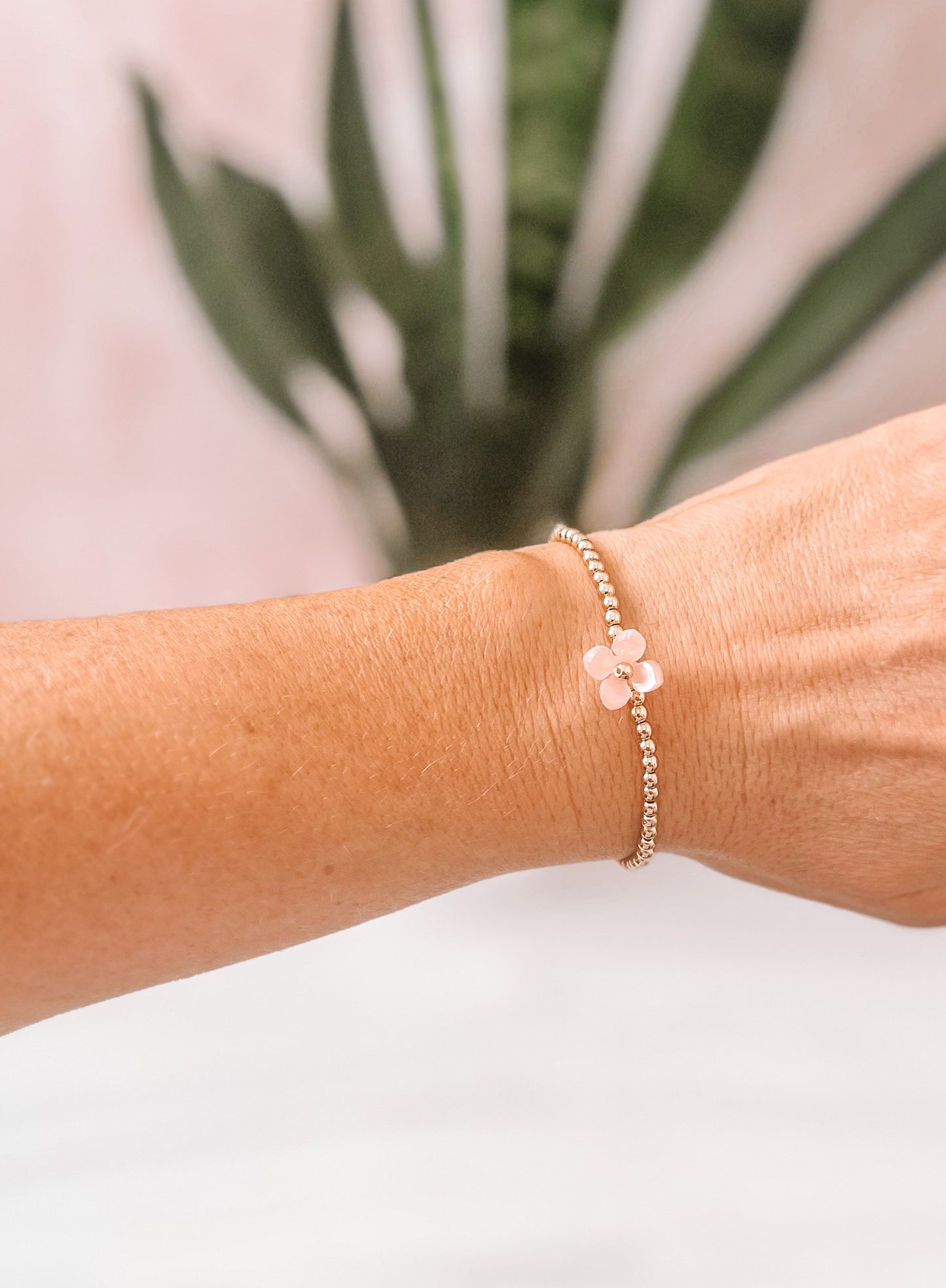 Renew Beaded Flower Bracelet