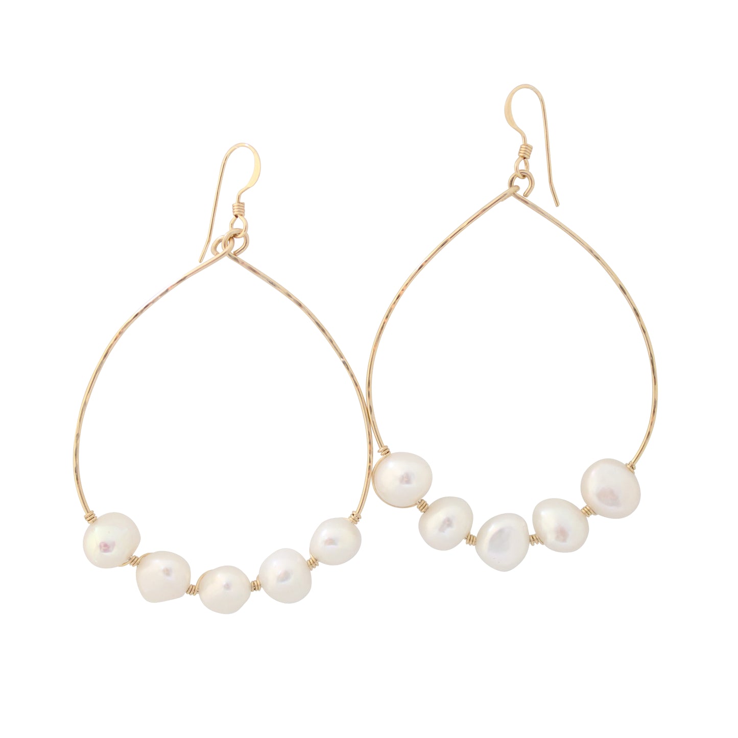 Pearl Hoop Glow Earrings