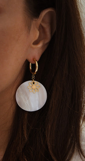Joy Huggie Shell Earrings